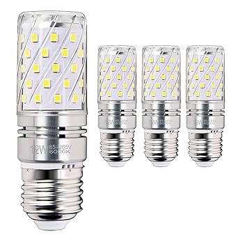 Hzsane E27 LED Mais Leuchtmittel 12W, Entspricht 100W Glühbirnen, 6000K Tageslicht Weiß Kandelaber E27 Leuchtmittel, 1200lm, 