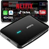 ATOTOSELECT Wireless CarPlay &amp; Android Auto Adapter, Dual-WiFi Magic AI Box | Newly Upgraded AI Assistant, 4GB+32GB, Video &amp; Music Apps, Compatible with Wired Factory CarPlay and Android Auto