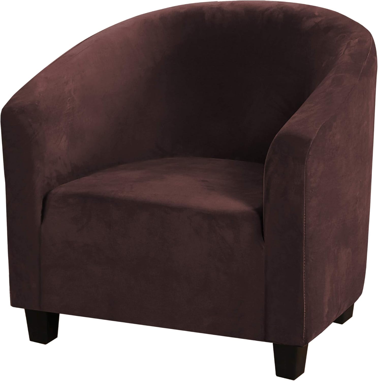 High Stretch Sofa Cover Velvet Tub Chair Cover Skid Resistance Furniture Protector Stretch Fabric Super Soft Couch Slipcover (1 Pack, Burgundy): Kitchen & Dining