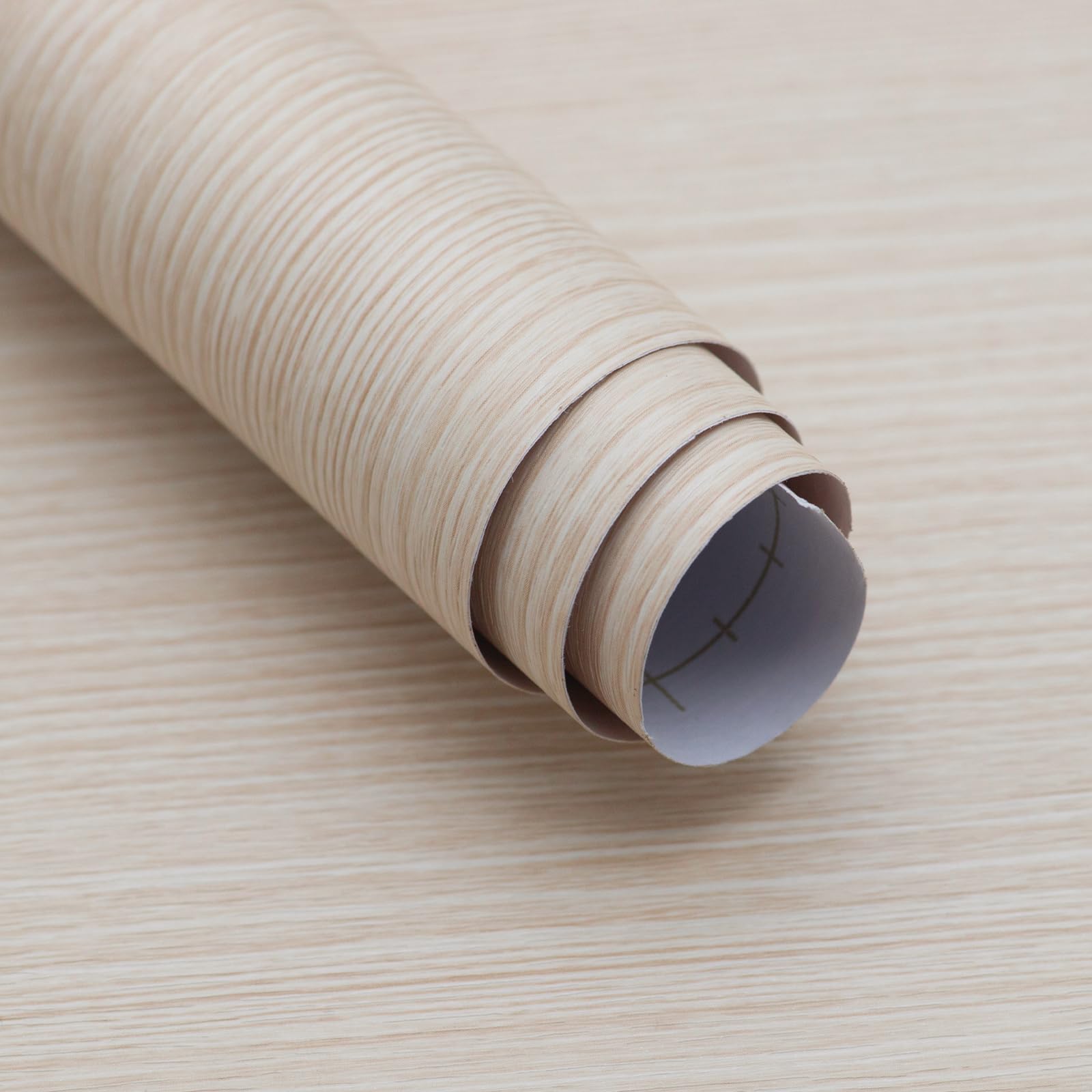 Photo 1 of Boobest 15.74"x354.3" Beige Wood Wallpaper Peel and Stick Faux Wood Contact Paper Self Adhesive Waterproof Wood Grain Vinyl Wall Paper Sticker for Table Furniture Laminate Countertop Sheets Classroom