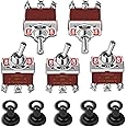 5Pack Toggle Switch, 6 Pin ON-Off-ON 12V DC 30A/250V AC 15A DPDT Marine Waterproof Toggle Switch with Boot Cap Cover, Switch for Car Auto Boat