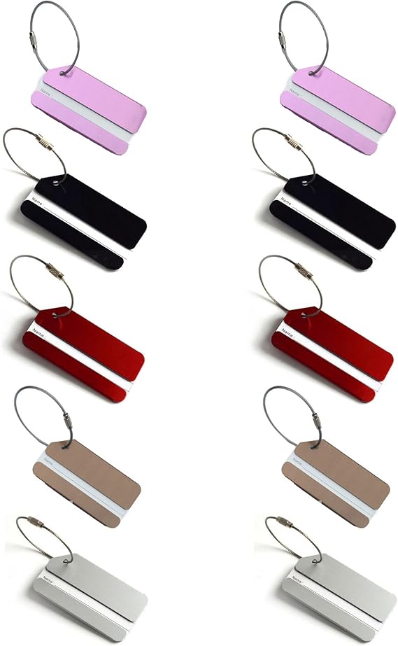 Blechanhänger des Reisegepäcks, Gepäcktasche ID Tagsm- 10 ...