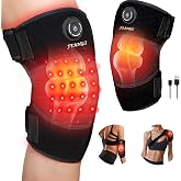 feangli Red Light Therapy Knee Brace for Pain Relief, Cordless Knee Wrap | 660nm &amp; 850nm Infrared Light Therapy Heated Device for Knee/Shoulder/Joint/Elbow, Easy to Use, Gifts for Women Men Seniors