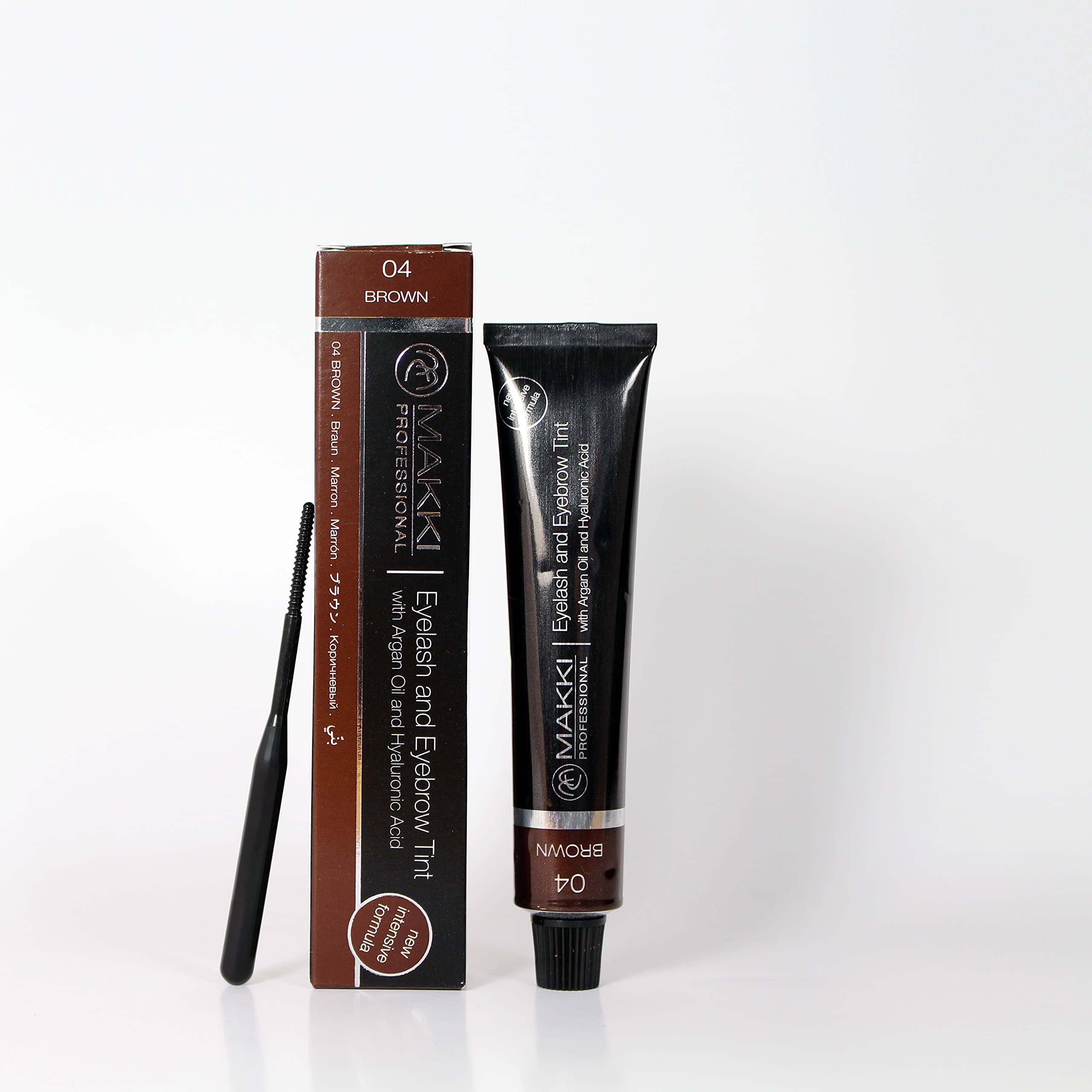 04 Brown Makki Professional Intensive Eye lash and eyebrow tint dye with argan oil & hualuronic acid 22ml — image 1