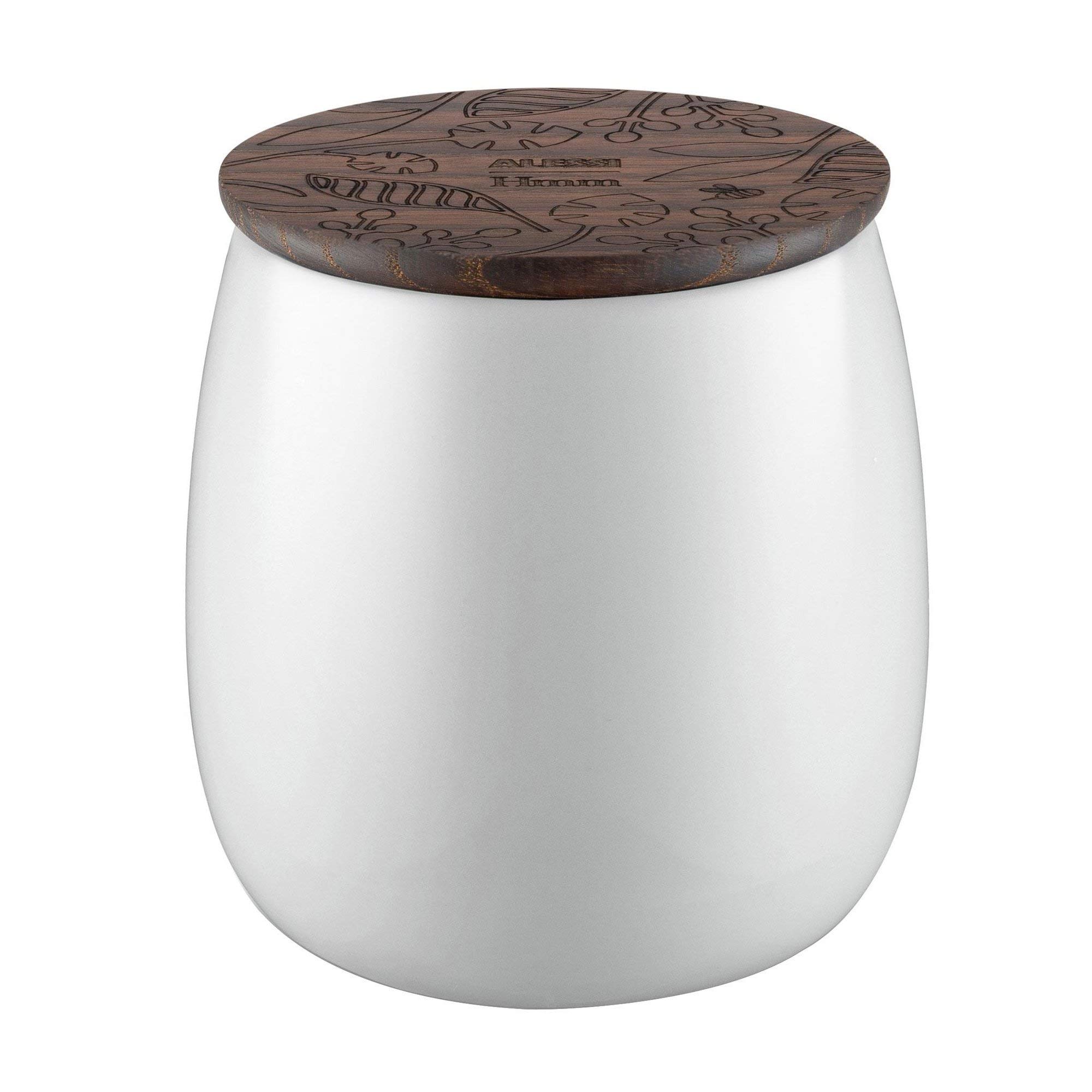 Alessi MW62S 3 W Hmm, Scented candle, vegetable-based wax. Porcelain bowl and wooden lid. Hmm fragrance. 8.8 oz.