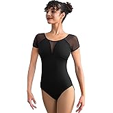 MOLLDAN Dance Leotard for Women Camisole Ballet Wear,Double Straps with Mesh Back,Chest Padded