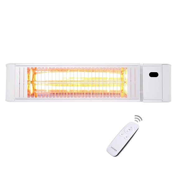 VASNER Teras X20 Heizstrahler Infrarotstrahler 2000W, 6 Heiz-Stufen, Fernbedienung Terrassenstrahler Wärmestrahler Terrassenh