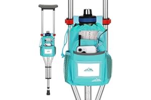 supregear Crutch Accessories Bag, Water-Resistant Storage Pouch with Cup Holder and Multiple Pockets, Large Capacity Organize