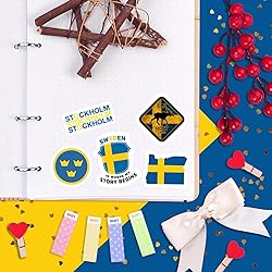 BulbaCraft Swedish Stickers for Water Bottle and
