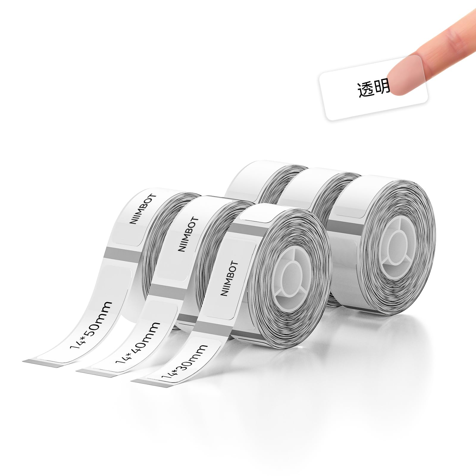 NIIMBOT ラベルシール【6ロール】D11H/D110/D110Mラベルメーカー対応 純正感熱ロール紙 感熱ラベルプリンター 印刷用紙 強粘着 耐水