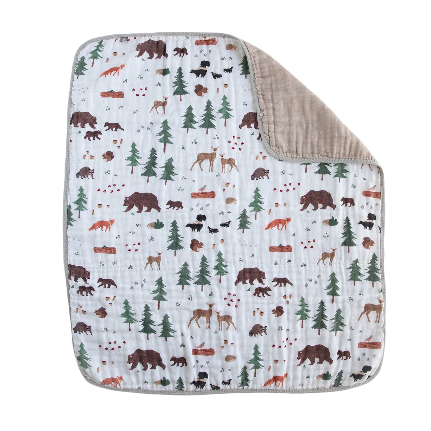 Photo 1 of RED ROVR 100% Organic Cotton Muslin Baby Blanket | Multi-Layer Muslin Quilt | Newborn & Toddler | Soft, Lightweight | Nursery, Stroller | Machine Wash | 30" x 40" | Bear Buddies