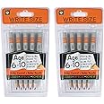 Channie's Easy-to-Hold Write Size Wooden Lead No2 Presharpened Graphite Kids’ Pencils for 6-10 Year Olds, 2 Pack (10 Pencils)