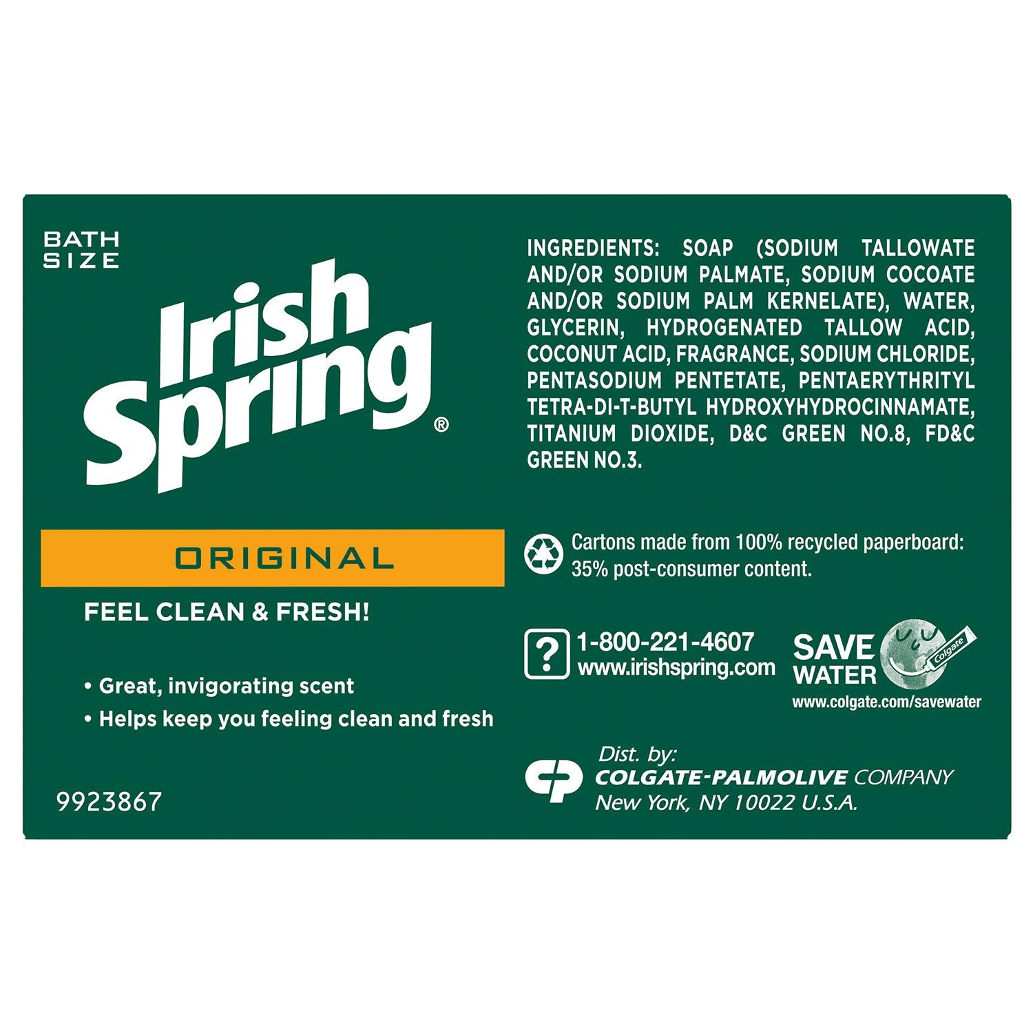 Irish Spring Deodorant Soap Original Scent - 20 ct: Health & Personal Care