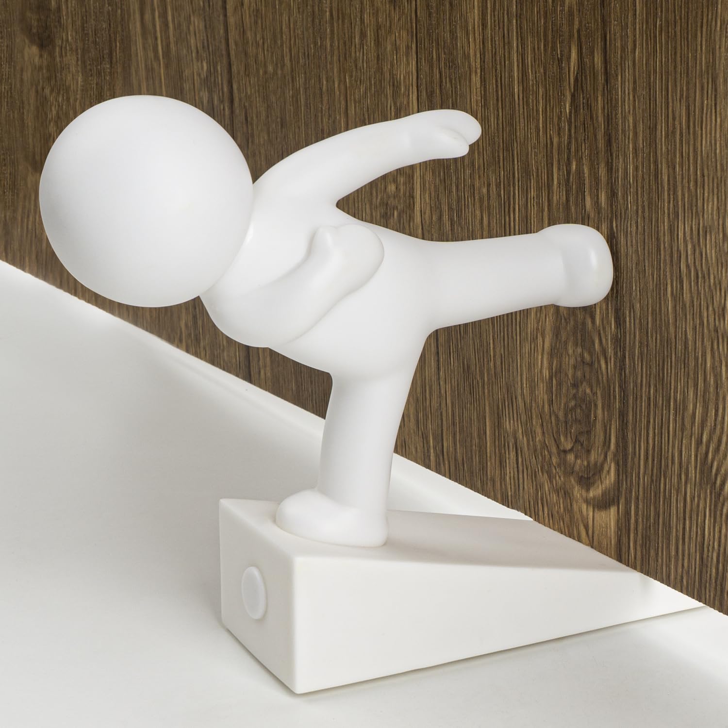 Cute Door Stop, Decorative and Sturdy, Decorative Door Stop, Lower Front Wedge Suitable for More Doors, White(Patented)