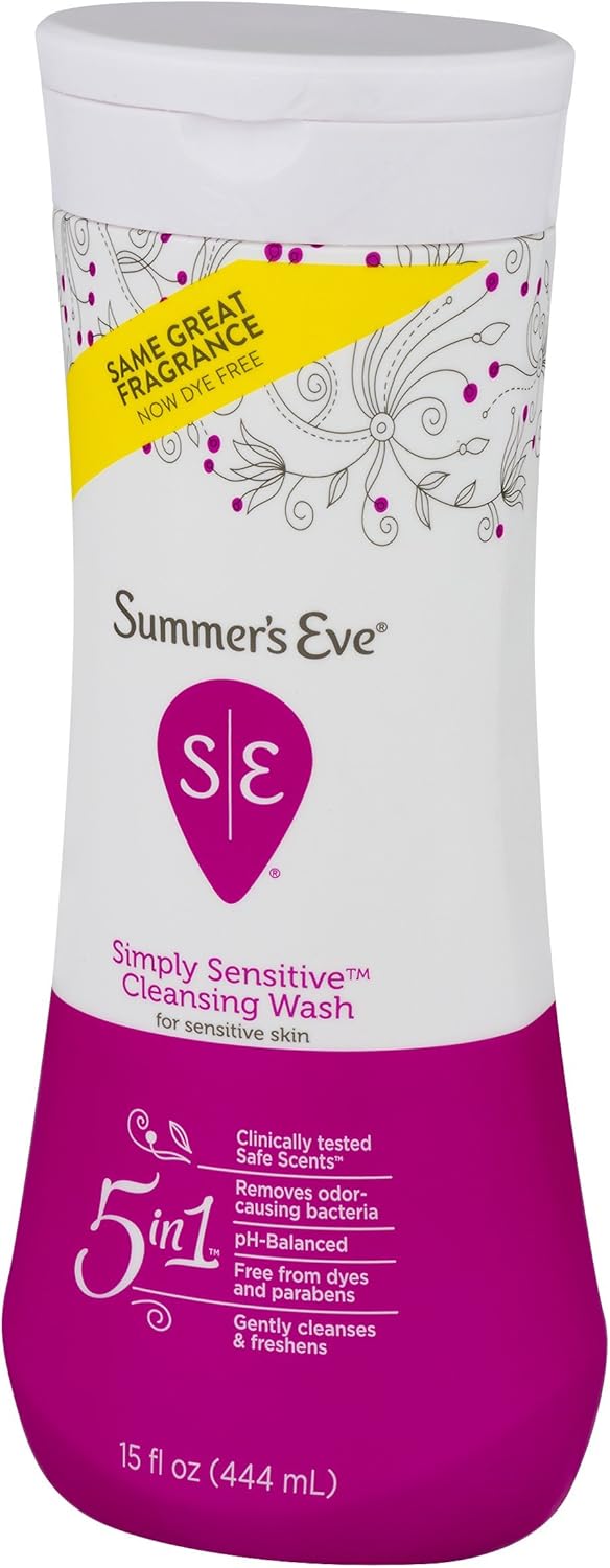 Summer's Eve Cleansing Wash | Simply Sensitive | 15 Ounce | Pack of 3 | pH-Balanced | Dermatologist & Gynecologist Tested: Health & Personal Care