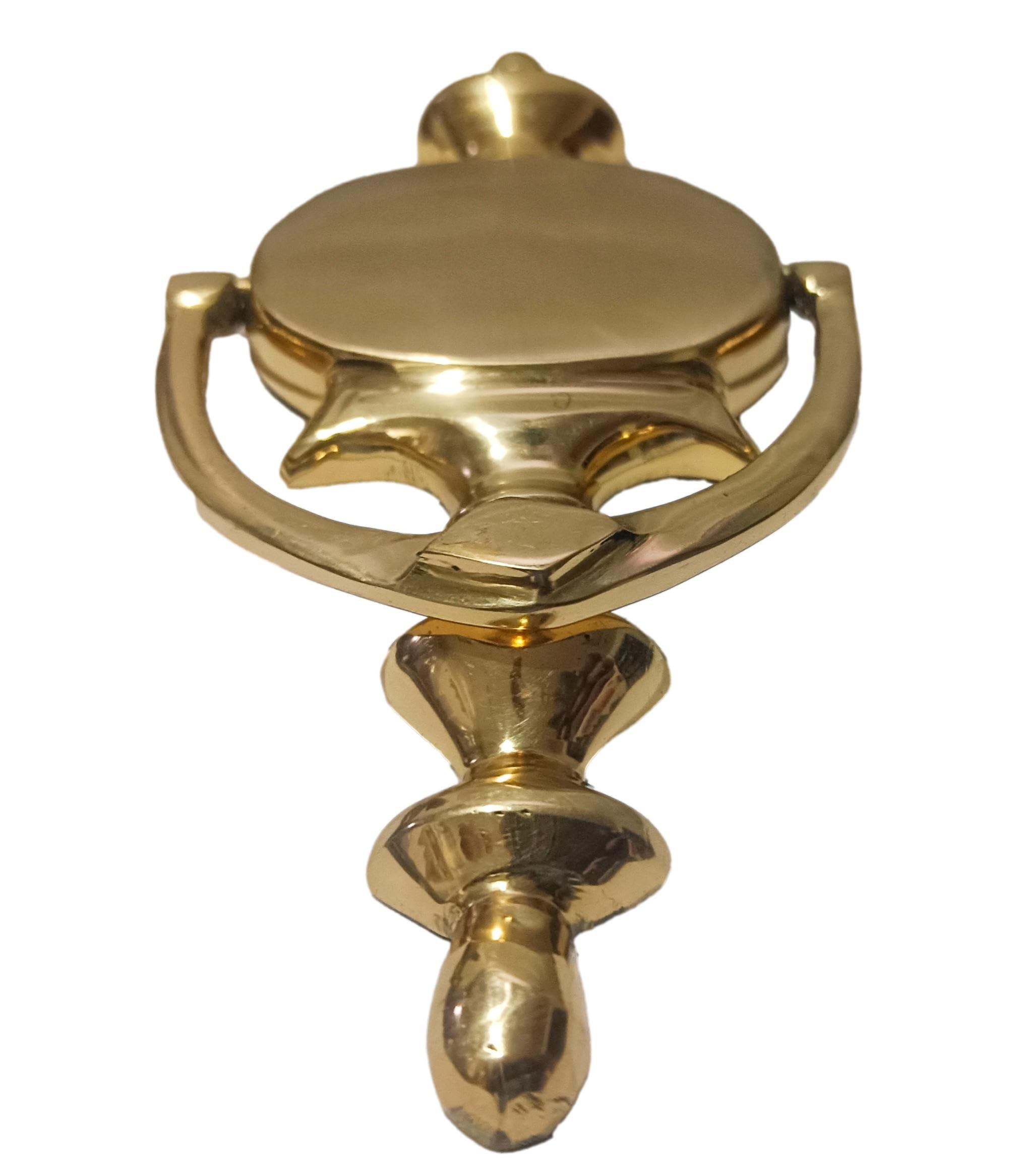 Athizay Solid Brass Door Knocker – Victorian Style Front Door Accessory – Antique Gold Finish – 20 CM – Decorative & Durable Entryway Hardware for Home