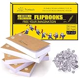 PRIMBEEKS Premium Blank Flip Books Paper with Holes, 280 Sheets (560 Pages) No Bleed Flipbooks - Works with Flipbook Kit Light Pads, 4.5" x 2.5" Flip Book Paper for Drawing, Sketching Supplies