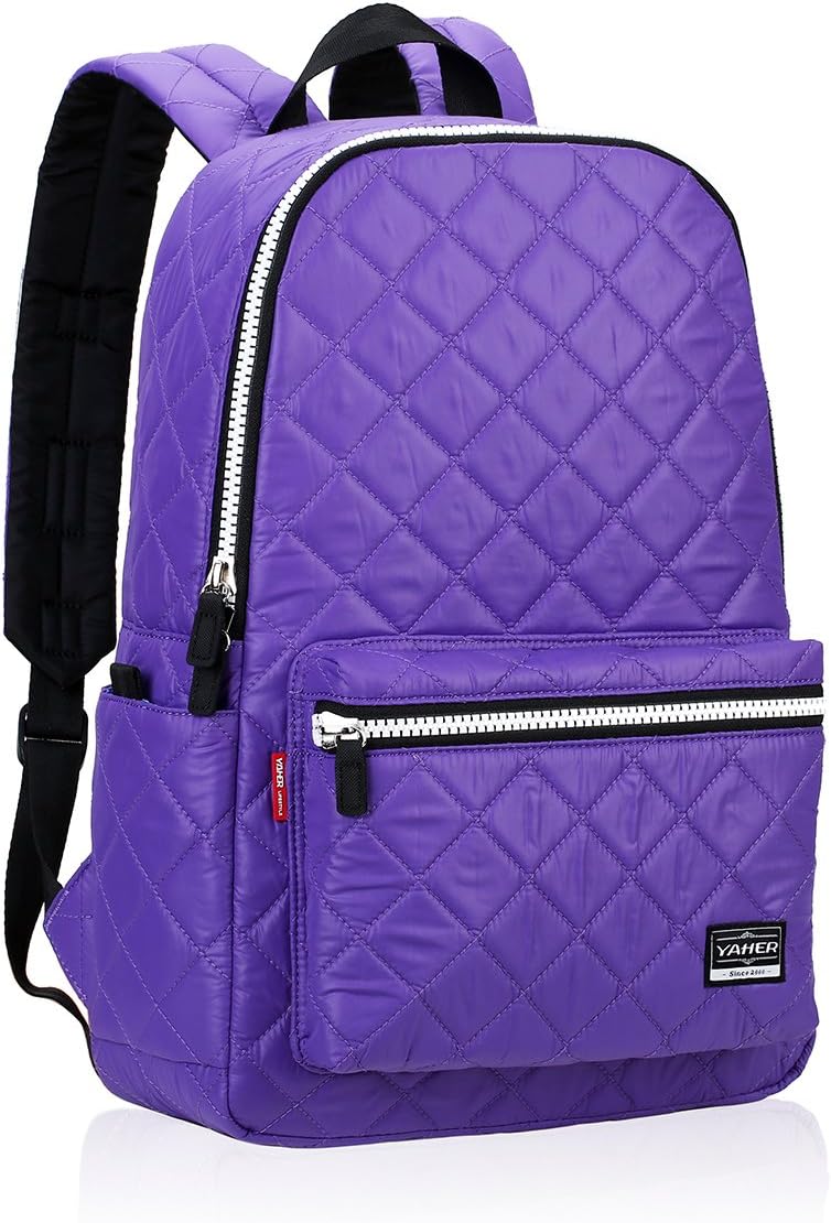 YAHER Classic Student Lightweight Laptop Backpack Purple