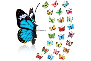GOOLADA 36Packs Colorful Butterfly Thumb Tacks Decorative Push Pins Cute Pushpins for Bulletin Board Cork Board Cubicle Fabric Wall Office Home Decor Hanging Accessories Random Pattern Decorations