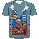 KYKU Pirate Costume Men Shirt Adult Funny 3D Print Graphics Novelty Clothing