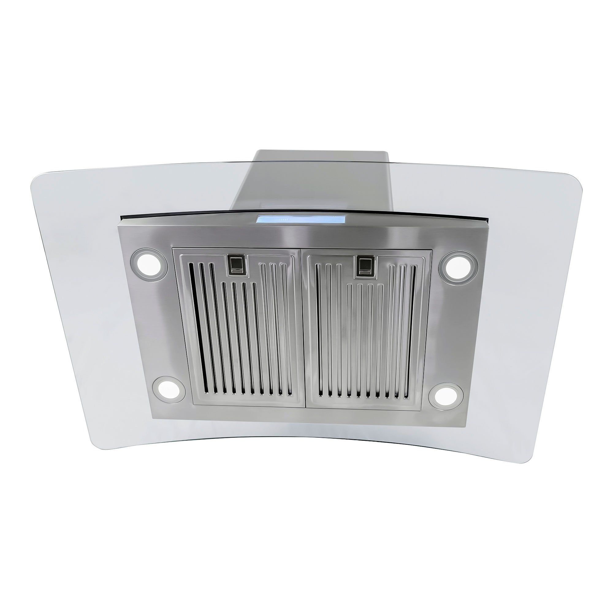 Cosmo 36 In. 900 CFM Ducted Island Range Hood With With Tempered Glass