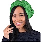 BG Soft Knit Solid Color Beanie, Chic, and Lightweight Crochet Knitted Style Beanie Hat for Women, One Size Slouchy - Green