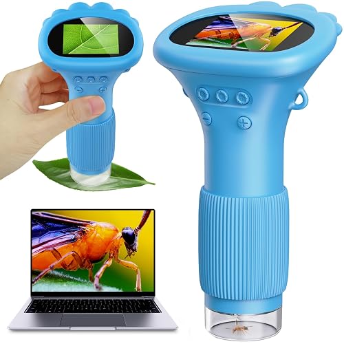 Kids Microscope, Pocket Portable Microscope for Kids with 2'' Inch ...