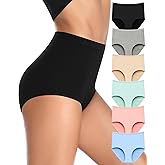 Annenmy High Waisted Panties Women's Cotton Underwear Full Coverage Briefs Soft Breathable Stretch Briefs Regular & Plus Size