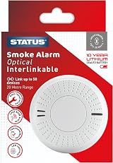 Status 10 Year Interlinkable Smoke Alarm with Sealed Battery White SIPESA1PKB4