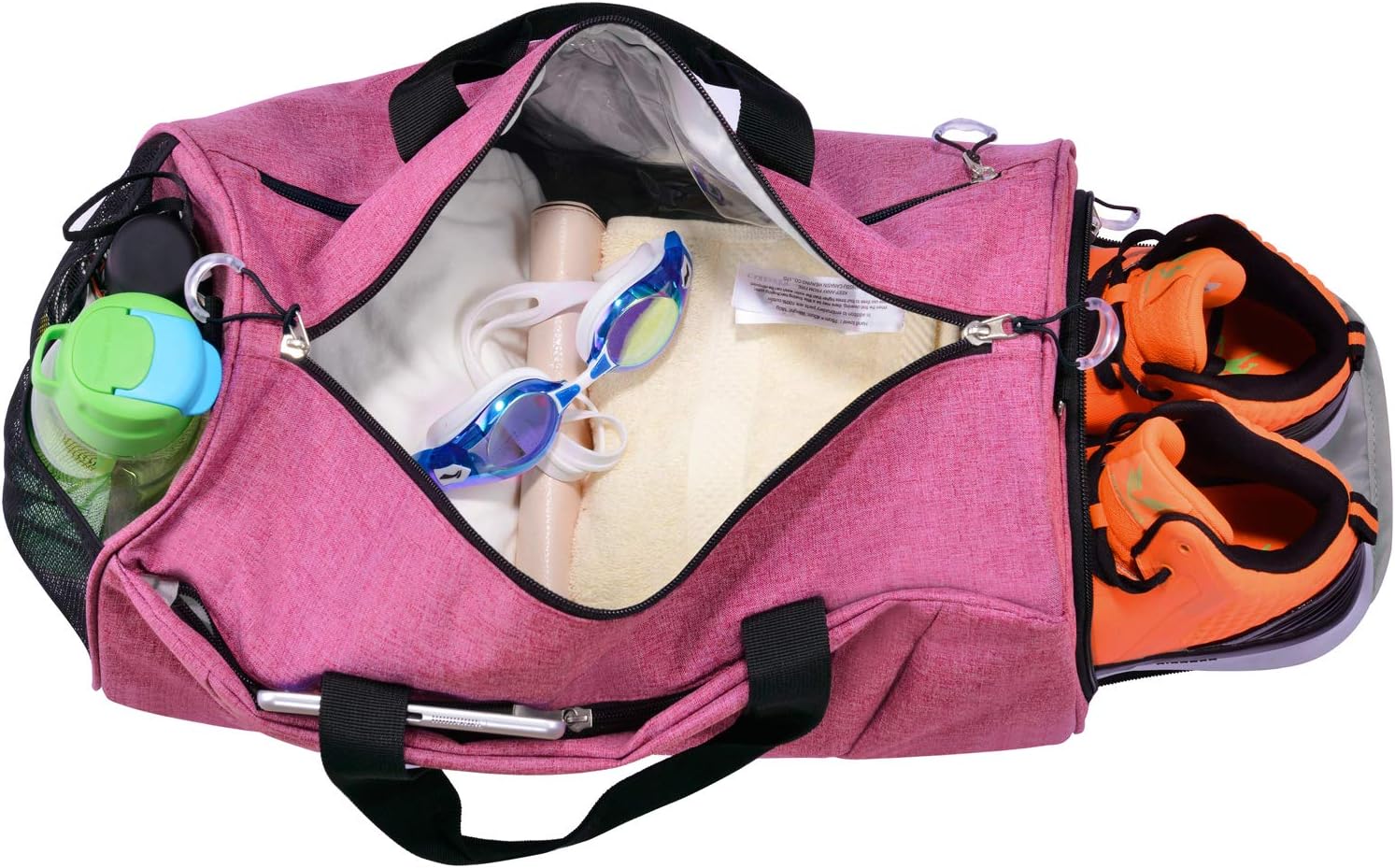 Gym Bag with Shoes Compartment and Wet Pocket,Sports Duffel Bag for Yoga/Swim,Travel Duffle Bag for Men and Women (Pink) - Image 4