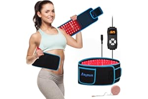 AKYSUN Red Light Therapy Near Infrared Light Therapy Wrap Belt for Body 660&850nm Wearable Pad with Timer for Waist Back Shoulder Knee Leg Pain Relief Wound Healing Joint Inflammation Muscle Relax