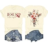 Christian Shirts for Women Love Like Jesus Graphic Tshirt Faith Religious God Tee Tops Casual Groovy T-Shirts