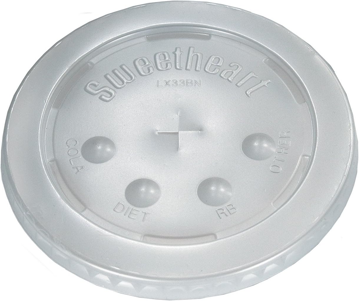 Solo LX33BN-0100 Translucent Straw Slot Lid - For Trophy Plus Cups (Case of 960)