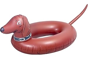 GoFloats Wiener Dog Party Tube Inflatable Raft, Float in Style (for Adults and Kids)