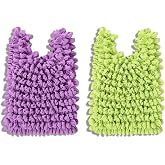 nzhHo Portable Reusable Grocery Bags, 2 Pack Stretch Tote Bags, Bubble Shape Free Scaling of Size Design, Green and Purple
