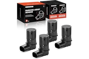 A-Premium 4-PC Rear Reverse Backup Parking Aid Assist Sensor Compatible with Select Ford, Lincoln & Mercury Models - F150 F250 F350 F450 F550 Super Duty, Explorer, Escape, Navigator, Mariner, w/ 3-Pin