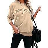 NOVEPT Embroidered Mom Sweatshirt for Women, Mama Fleece Shirts, Cozy Tops