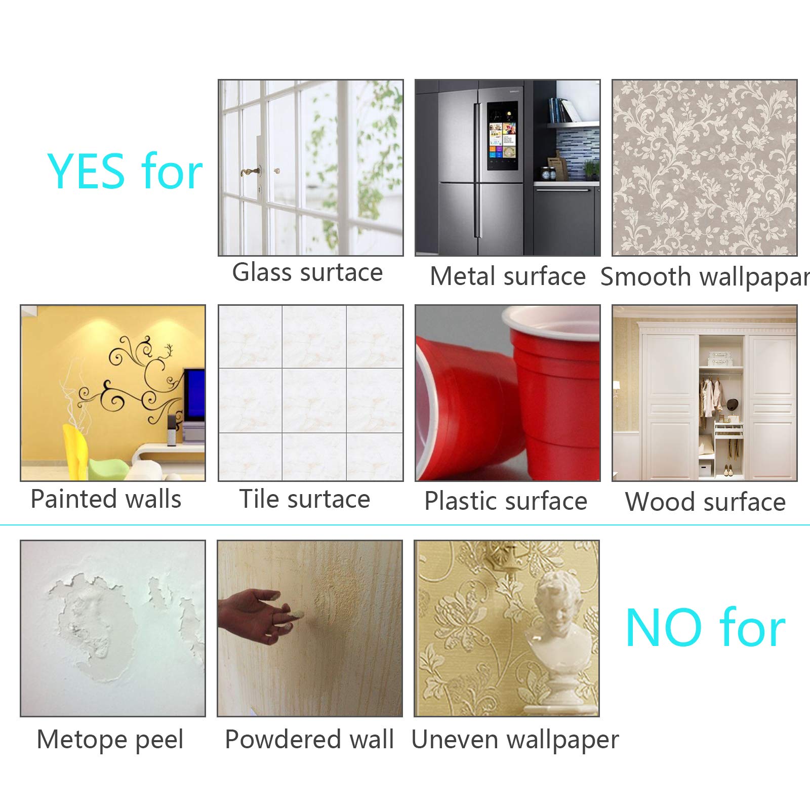 KAKOO Whiteboard Sticker Self-Adhesive Message Board Adjustable Size Wall Decal for Home Room Office Classroom Kids