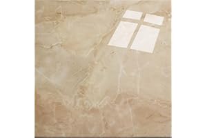 SHOWCOLOUR 10-Sheets Peel and Stick Colorful Backsplash Marble Look 12"X12" Self Adhesive Wall Tile Back Splashes for Kitchen Bedroom Colorful Tiles (Apricot Marble) Choose 20 Sheets, More Affordable