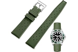 Niziruoup FKM Rubber Watch Strap Quick Release Tropical Style Fluororubber 18mm 19mm 20mm 21mm 22mm Soft Breathable Durable FKM Rubber Watch Band Universal Replacement Band Strap for Men Women