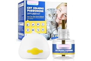 RSGRT Calming Diffuser for Cat, 2-in-1 Cat Anxiety Relief Refill, Cat Pheromone Diffuser Plug-in, Pheromone Diffuser to Reduce Cat Stress, Spraying & Scratching(1x48ml Refill)
