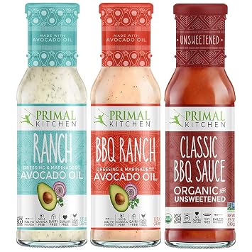 Primal Kitchen Ranch Dressing and BBQ Sauce 3 Pack