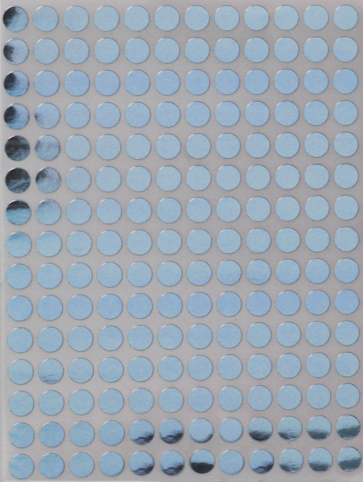 Royal Green Colour Coding Labels 8mm (5/16) Dot Stickers in Silver Foil 900 Pack