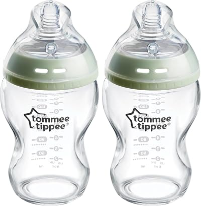 Tommee Tippee Natural Start Anti-Colic Glass Bottle 250ml Pack of 2