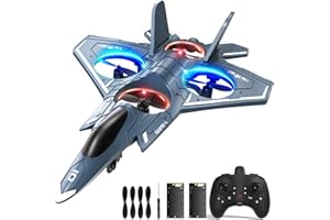 ENJOYFLY Foam Remote Control Airplanes RC Planes for Kids Adults 14+, RC Airplane Fighter Jet with Light, 360° Flip Fighter Jet Toys, Stunt Roll, Airplane Toy Gifts for Kids Boys
