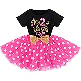 IMEKIS Baby Girls Mouse 1st 2nd Birthday Dress Polka Dots Tulle Tutu Cake Smash Summer Party Photo Props