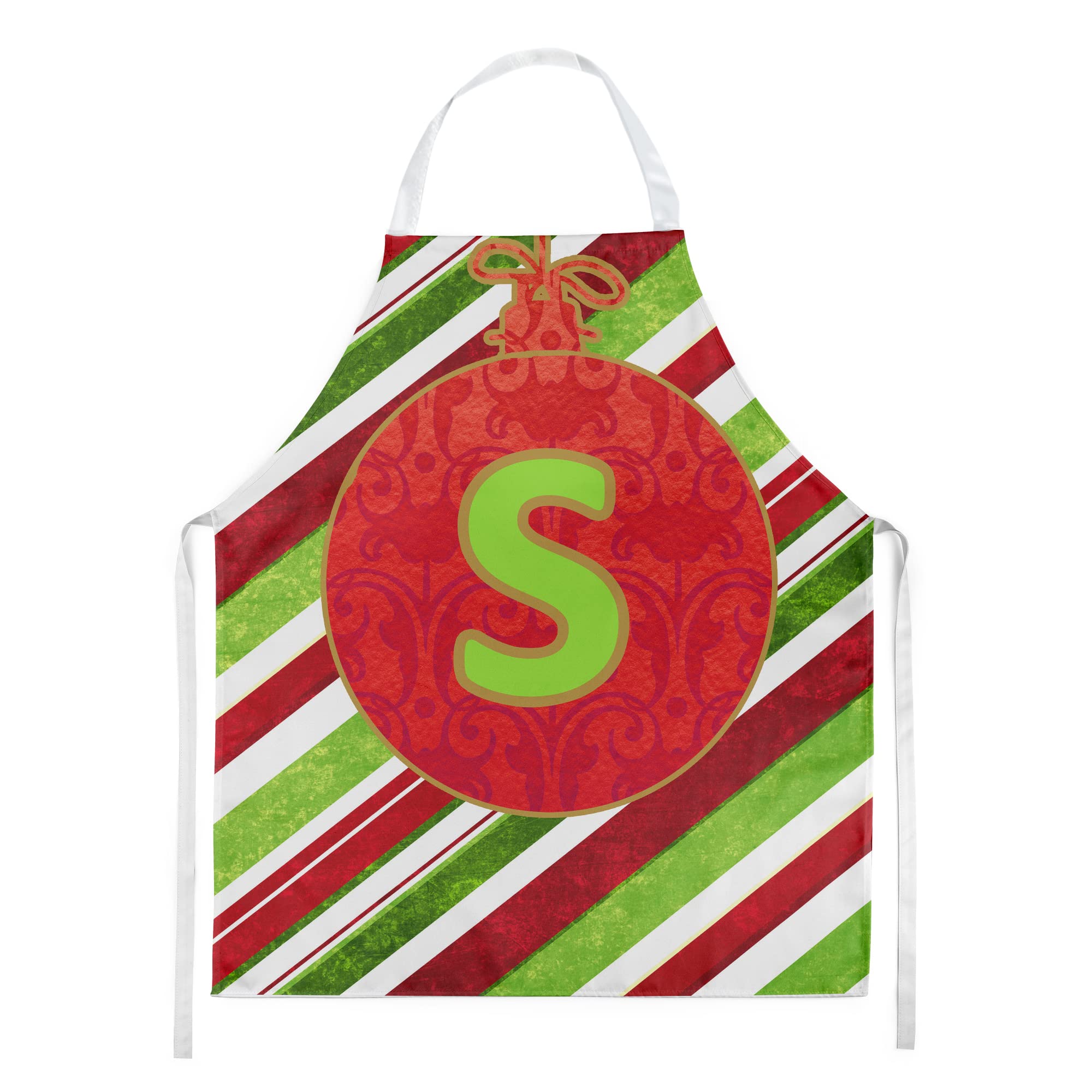 Caroline's Treasures CJ1039-SAPRON Christmas Ornament Holiday Initial Letter S Apron, Large, Multicolor