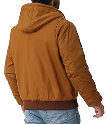 TUAOVA Men's Work Coat Washed Duck Fleece Lined