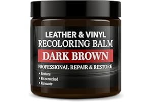 Laxmorph Leather Color Restorer, Leather Recoloring Balm, Scratch Remover, Leather Dye, Leather Paint, Leather Repair Kit for Furniture Couches Car Seats Shoes Bags, Dark Brown