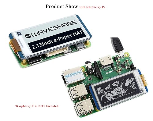 2.13inch E-Ink Display HAT V4 For Raspberry Pi - 250x122 Pixel E-Paper Screen